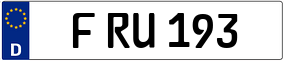 Trailer License Plate